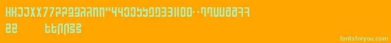 Fonte RanmorianStandardBeta – fontes verdes em um fundo laranja