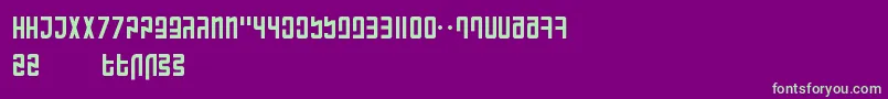 RanmorianStandardBeta Font – Green Fonts on Purple Background