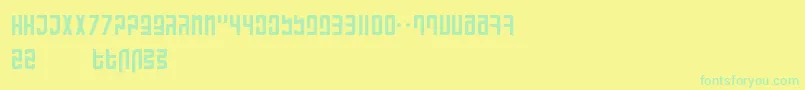 RanmorianStandardBeta Font – Green Fonts on Yellow Background
