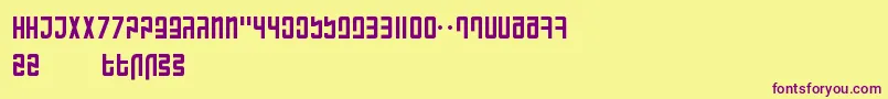 RanmorianStandardBeta Font – Purple Fonts on Yellow Background