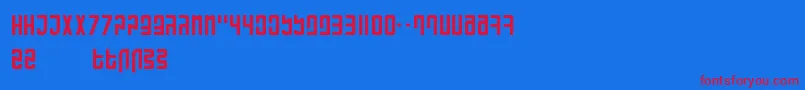 RanmorianStandardBeta Font – Red Fonts on Blue Background