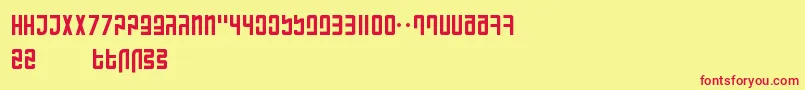 RanmorianStandardBeta Font – Red Fonts on Yellow Background