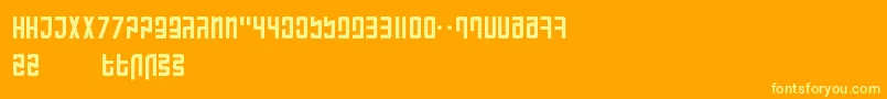RanmorianStandardBeta Font – Yellow Fonts on Orange Background