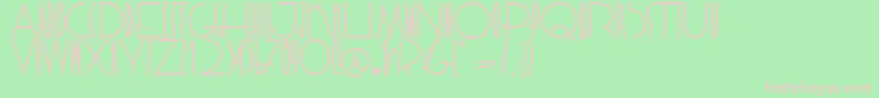 Шрифт Rispa – розовые шрифты на зелёном фоне