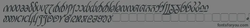 RellanicBoldItalic Font – Black Fonts on Gray Background