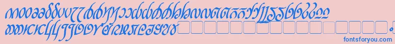 RellanicBoldItalic Font – Blue Fonts on Pink Background