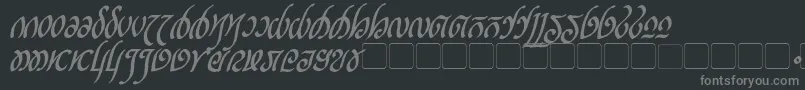 RellanicBoldItalic Font – Gray Fonts on Black Background