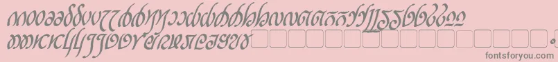 RellanicBoldItalic-Schriftart – Graue Schriften auf rosa Hintergrund