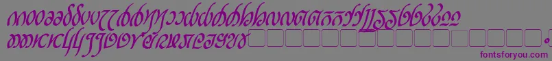 RellanicBoldItalic Font – Purple Fonts on Gray Background