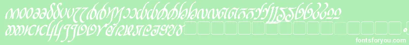 RellanicBoldItalic Font – White Fonts on Green Background