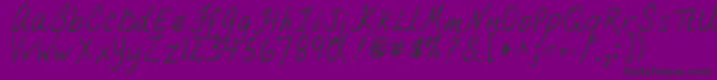 TebRegular Font – Black Fonts on Purple Background