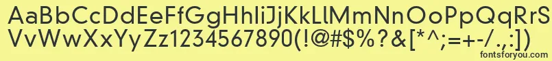 ParallaxGroteskLightSsiLight Font – Black Fonts on Yellow Background
