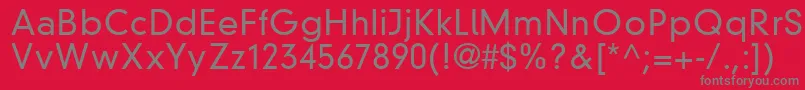 ParallaxGroteskLightSsiLight-Schriftart – Graue Schriften auf rotem Hintergrund