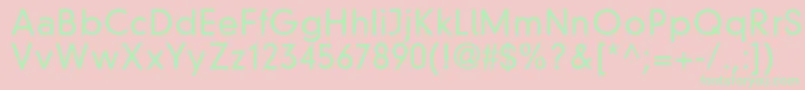 ParallaxGroteskLightSsiLight Font – Green Fonts on Pink Background