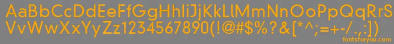 ParallaxGroteskLightSsiLight-Schriftart – Orangefarbene Schriften auf grauem Hintergrund