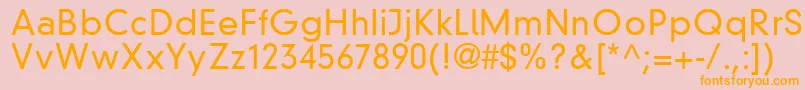 ParallaxGroteskLightSsiLight Font – Orange Fonts on Pink Background