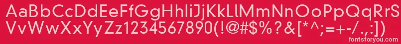 ParallaxGroteskLightSsiLight Font – Pink Fonts on Red Background