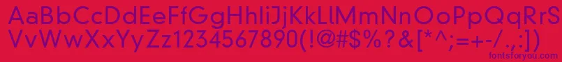 ParallaxGroteskLightSsiLight Font – Purple Fonts on Red Background