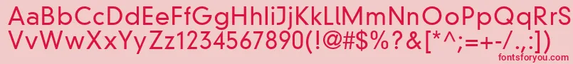 ParallaxGroteskLightSsiLight Font – Red Fonts on Pink Background