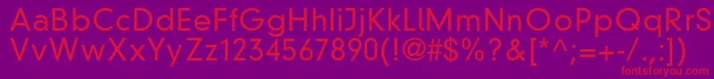 ParallaxGroteskLightSsiLight Font – Red Fonts on Purple Background