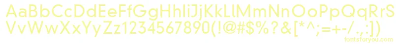 ParallaxGroteskLightSsiLight Font – Yellow Fonts on White Background