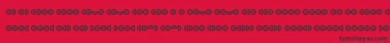 CybertronOpcode Font – Black Fonts on Red Background