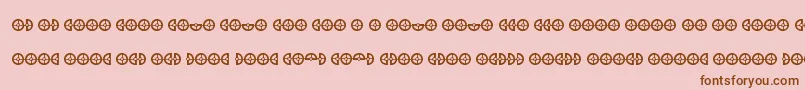 CybertronOpcode Font – Brown Fonts on Pink Background