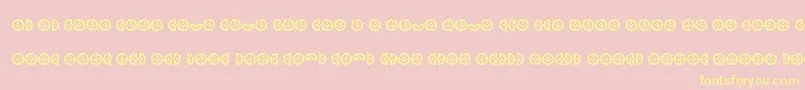 CybertronOpcode Font – Yellow Fonts on Pink Background