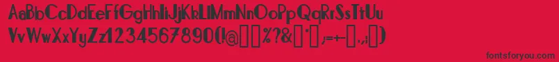 BonafettiRegular Font – Black Fonts on Red Background