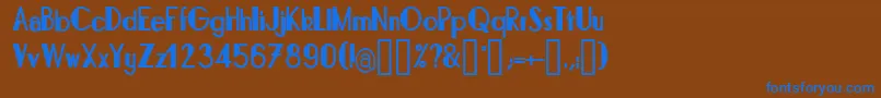 BonafettiRegular Font – Blue Fonts on Brown Background