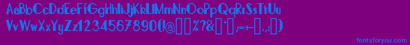 BonafettiRegular Font – Blue Fonts on Purple Background