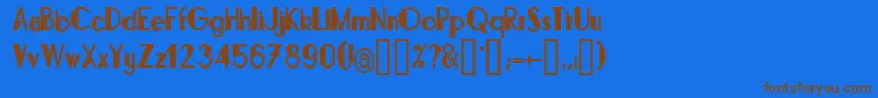 BonafettiRegular Font – Brown Fonts on Blue Background