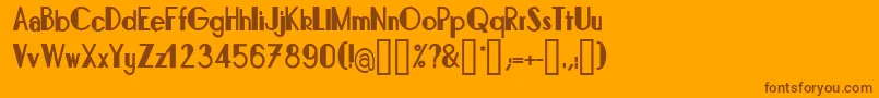 Подробнее о шрифте BonafettiRegular Шрифт BonafettiRegular – коричневые шрифты на оранжевом фоне