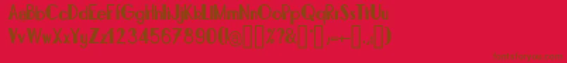BonafettiRegular Font – Brown Fonts on Red Background