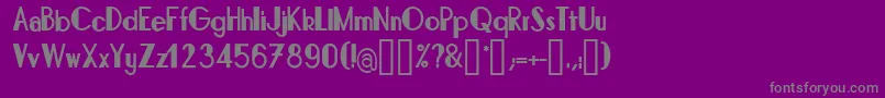 BonafettiRegular-Schriftart – Graue Schriften auf violettem Hintergrund