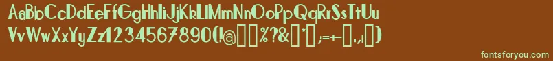 Шрифт BonafettiRegular – зелёные шрифты на коричневом фоне