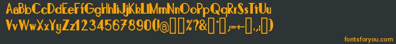 BonafettiRegular Font – Orange Fonts on Black Background