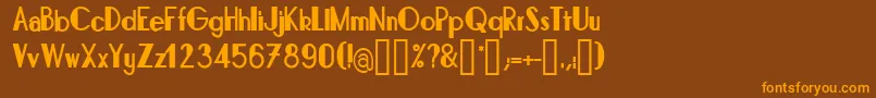 BonafettiRegular Font – Orange Fonts on Brown Background