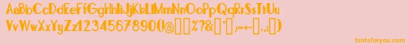 BonafettiRegular Font – Orange Fonts on Pink Background