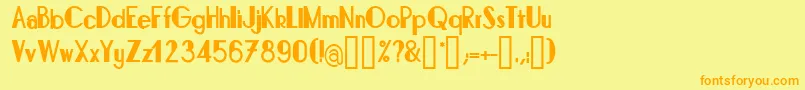 BonafettiRegular Font – Orange Fonts on Yellow Background