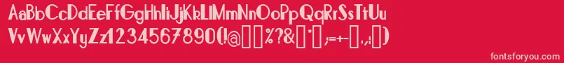 BonafettiRegular Font – Pink Fonts on Red Background