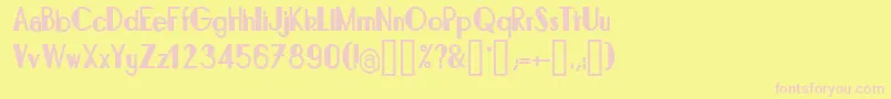 BonafettiRegular Font – Pink Fonts on Yellow Background