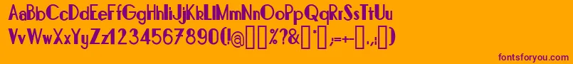 BonafettiRegular Font – Purple Fonts on Orange Background