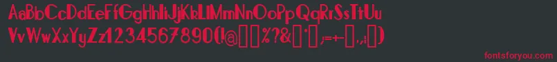 BonafettiRegular Font – Red Fonts on Black Background
