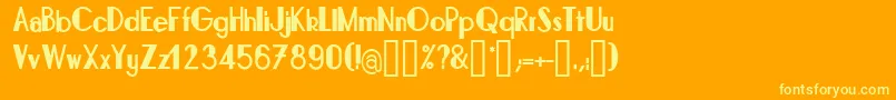 BonafettiRegular Font – Yellow Fonts on Orange Background