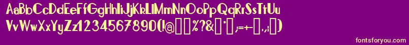 BonafettiRegular Font – Yellow Fonts on Purple Background