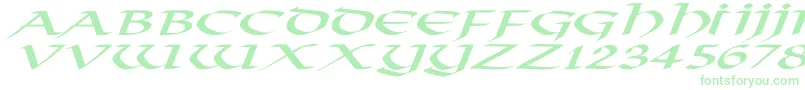 Więcej informacji o czcionce VikingNormalExItalic Czcionka VikingNormalExItalic – zielone czcionki na białym tle