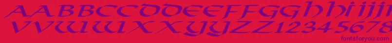 En savoir plus sur la police VikingNormalExItalic Police VikingNormalExItalic – polices violettes sur fond rouge