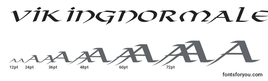 VikingNormalExItalic Font Sizes