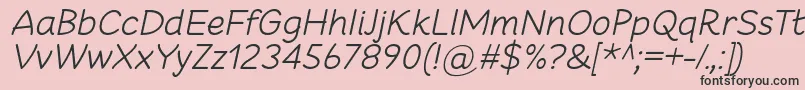 fuente CheeronstaLightItalic – Fuentes Negras Sobre Fondo Rosa